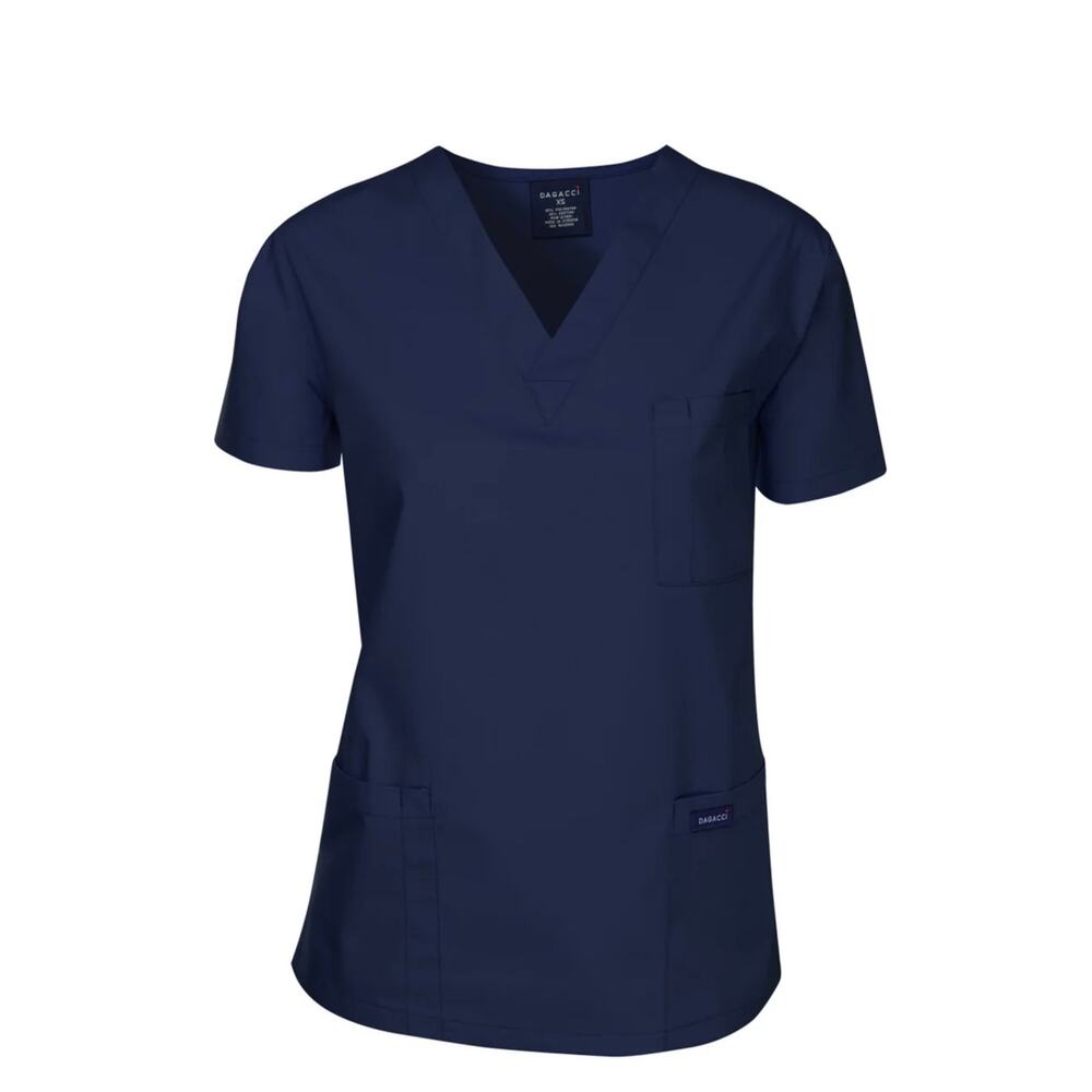  Dagacci Unisex V-neck navy scrub top Size Small NWOT